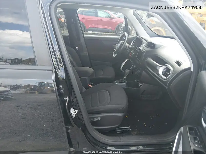 2019 Jeep Renegade Latitude 4X4 VIN: ZACNJBBB2KPK74968 Lot: 45538828