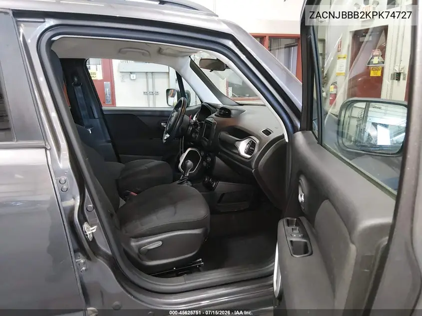 2019 Jeep Renegade Latitude 4X4 VIN: ZACNJBBB2KPK74727 Lot: 45625751