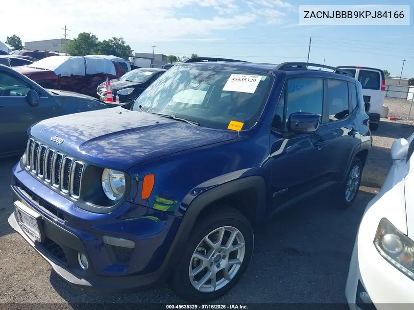 2019 Jeep Renegade Latitude 4X4 VIN: ZACNJBBB9KPJ84166 Lot: 45635329