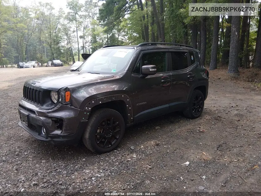 2019 Jeep Renegade Altitude 4X4 VIN: ZACNJBBB9KPK62770 Lot: 45647764