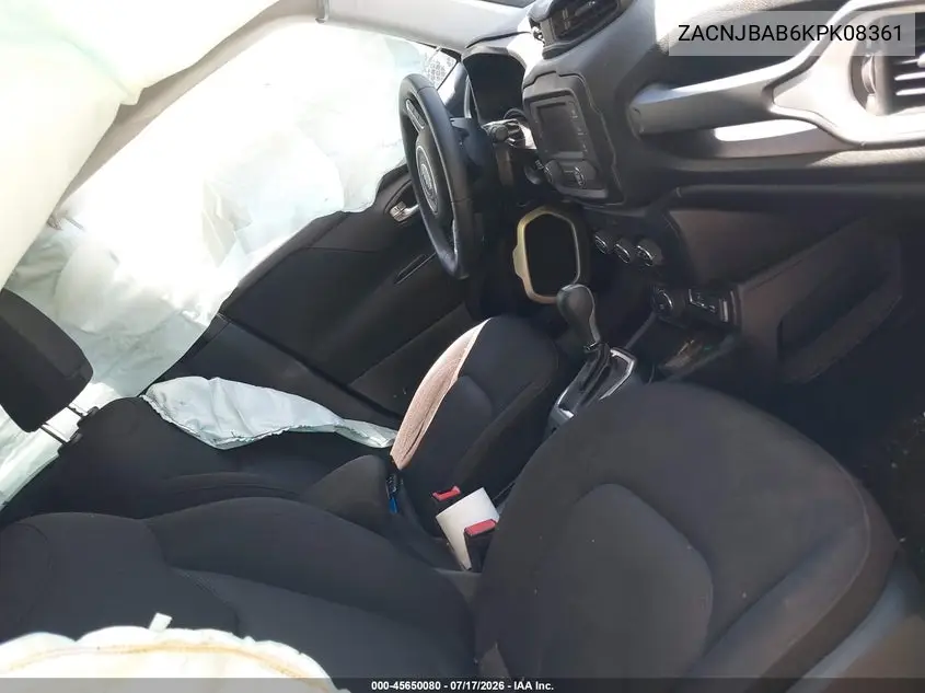2019 Jeep Renegade Sport 4X4 VIN: ZACNJBAB6KPK08361 Lot: 45650080