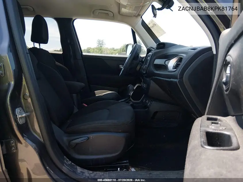 2019 Jeep Renegade Sport 4X4 VIN: ZACNJBAB8KPK81764 Lot: 45660118