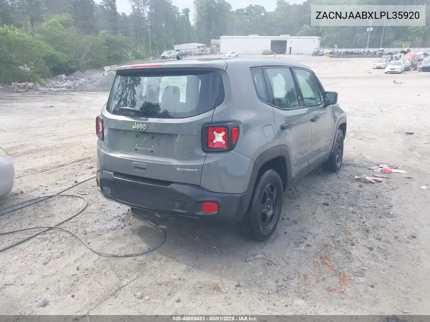 ZACNJAABXLPL35920 2020 Jeep Renegade Sport Fwd