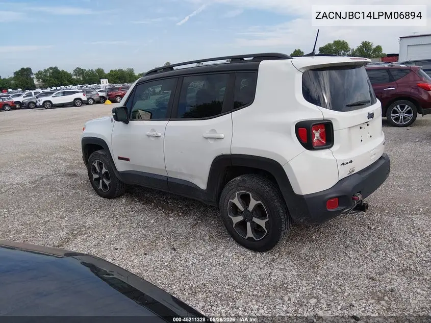 2020 Jeep Renegade Trailhawk 4X4 VIN: ZACNJBC14LPM06894 Lot: 45211328