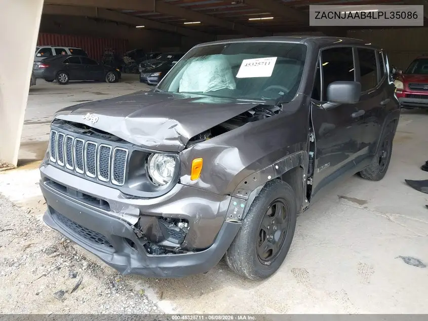 2020 Jeep Renegade Sport Fwd VIN: ZACNJAAB4LPL35086 Lot: 45325711