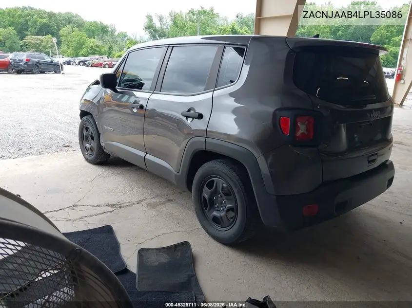 2020 Jeep Renegade Sport Fwd VIN: ZACNJAAB4LPL35086 Lot: 45325711
