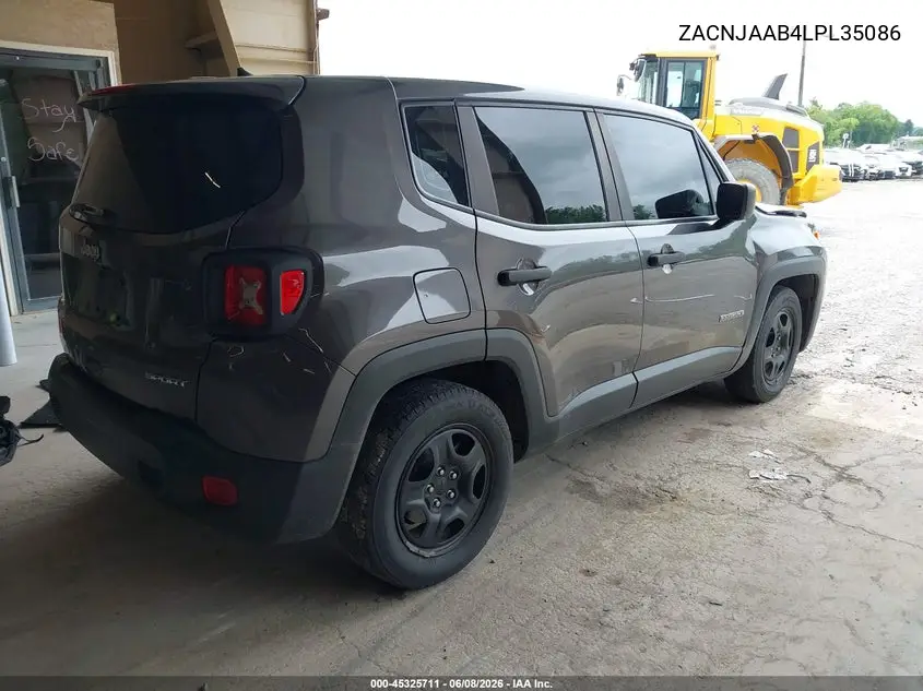 2020 Jeep Renegade Sport Fwd VIN: ZACNJAAB4LPL35086 Lot: 45325711