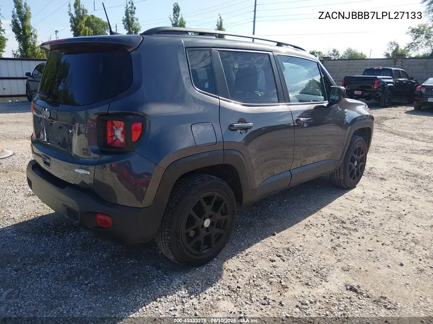 2020 Jeep Renegade Latitude 4X4 VIN: ZACNJBBB7LPL27133 Lot: 45333378