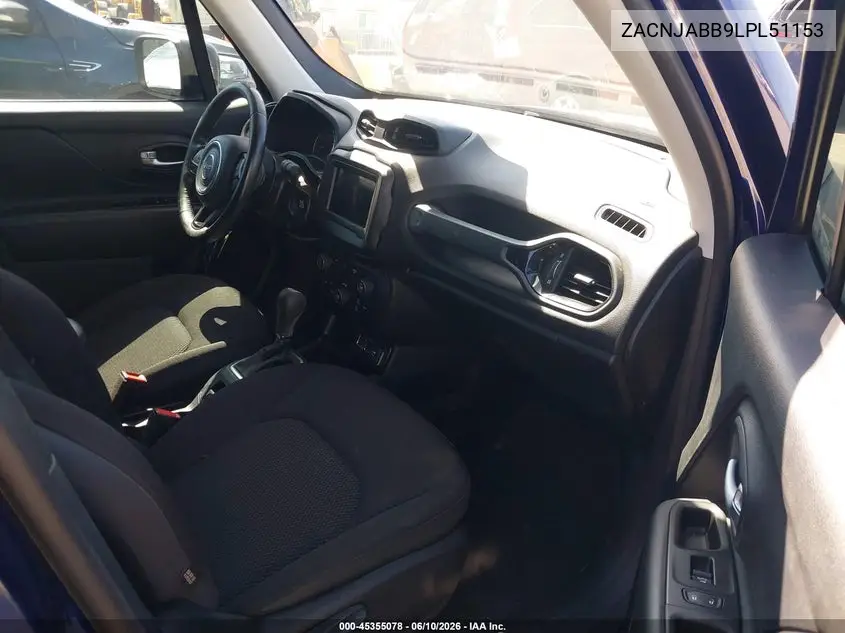 2020 Jeep Renegade Altitude Fwd VIN: ZACNJABB9LPL51153 Lot: 45355078