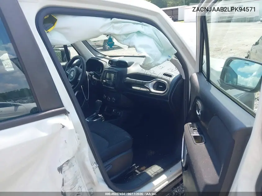 2020 Jeep Renegade Sport Fwd VIN: ZACNJAAB2LPK94571 Lot: 45357454