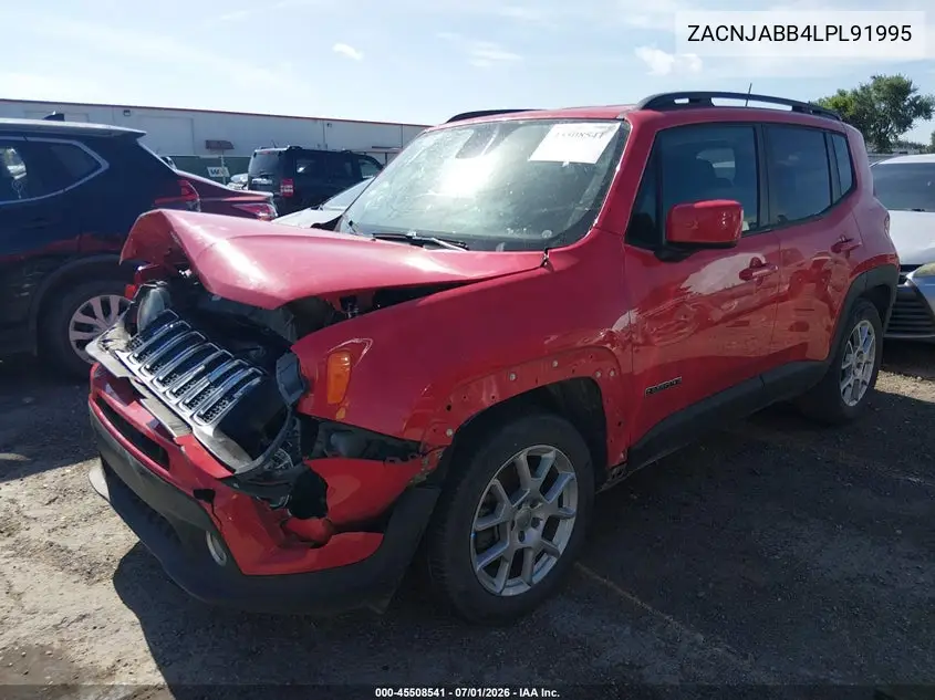2020 Jeep Renegade Latitude Fwd VIN: ZACNJABB4LPL91995 Lot: 45508541
