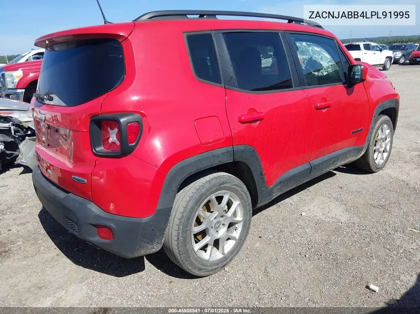 2020 Jeep Renegade Latitude Fwd VIN: ZACNJABB4LPL91995 Lot: 45508541