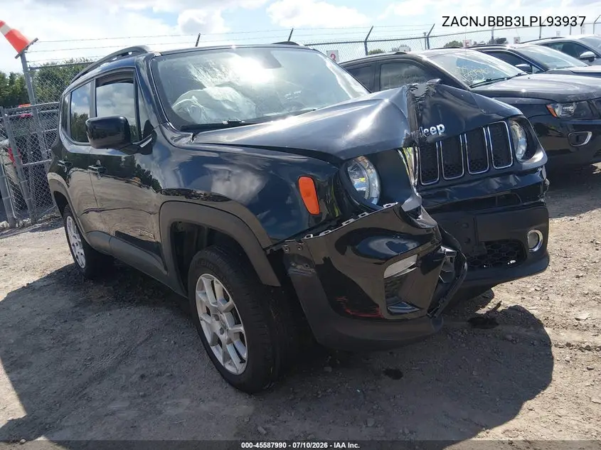 2020 Jeep Renegade Latitude 4X4 VIN: ZACNJBBB3LPL93937 Lot: 45587990
