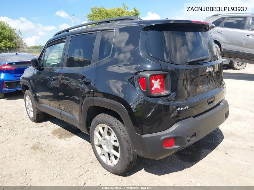 2020 Jeep Renegade Latitude 4X4 VIN: ZACNJBBB3LPL93937 Lot: 45587990