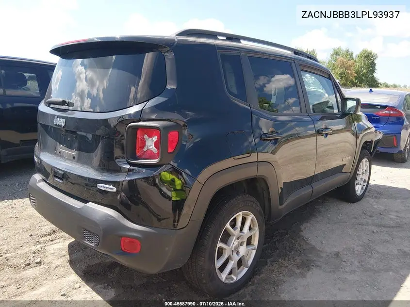 2020 Jeep Renegade Latitude 4X4 VIN: ZACNJBBB3LPL93937 Lot: 45587990