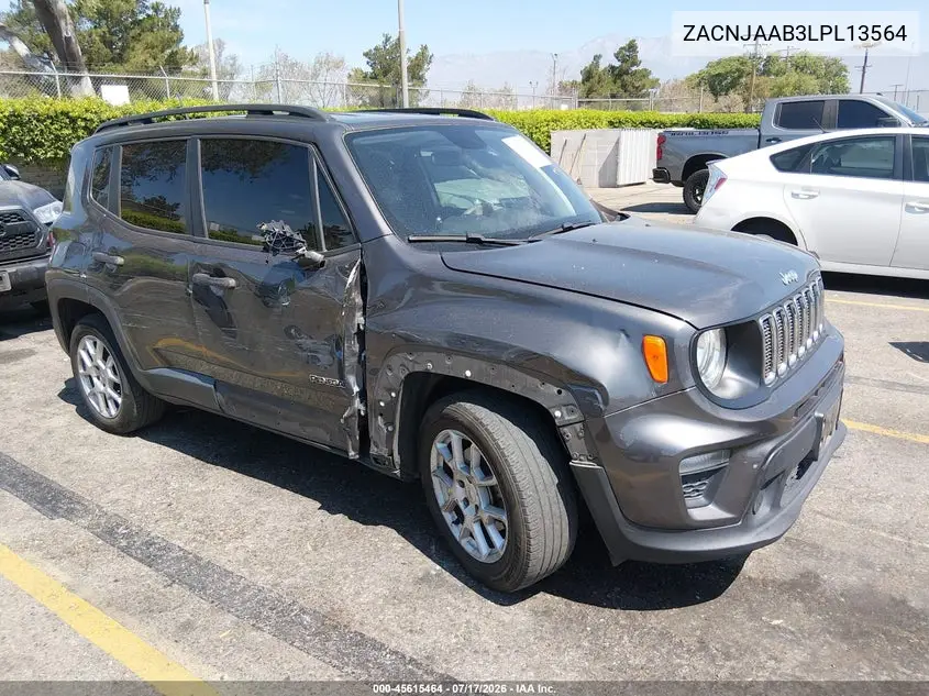 2020 Jeep Renegade Sport Fwd VIN: ZACNJAAB3LPL13564 Lot: 45615464