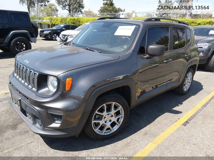 2020 Jeep Renegade Sport Fwd VIN: ZACNJAAB3LPL13564 Lot: 45615464