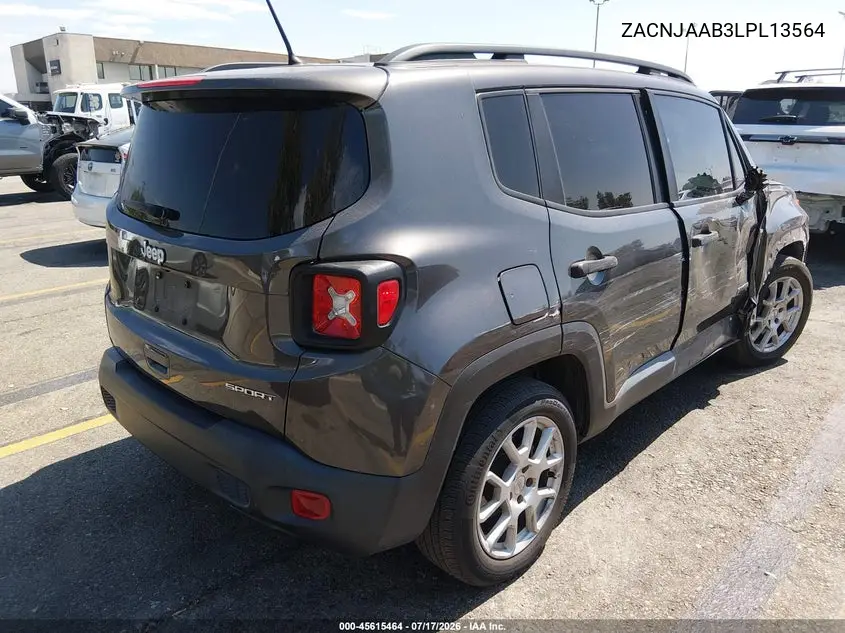 2020 Jeep Renegade Sport Fwd VIN: ZACNJAAB3LPL13564 Lot: 45615464