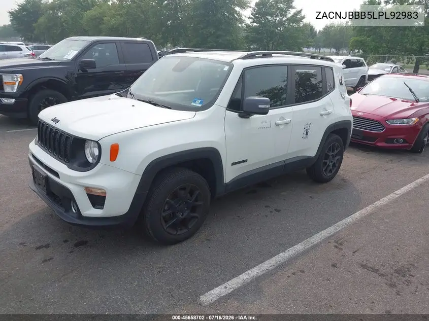 2020 Jeep Renegade Altitude 4X4 VIN: ZACNJBBB5LPL92983 Lot: 45658702