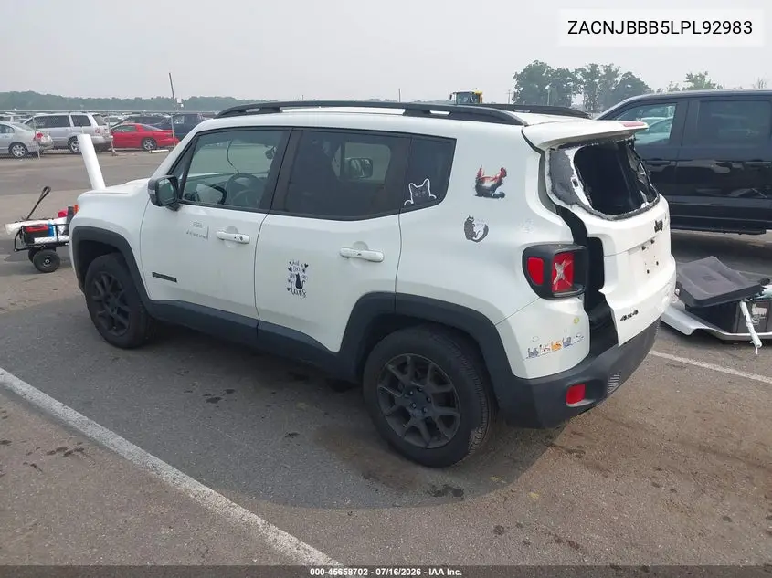 2020 Jeep Renegade Altitude 4X4 VIN: ZACNJBBB5LPL92983 Lot: 45658702
