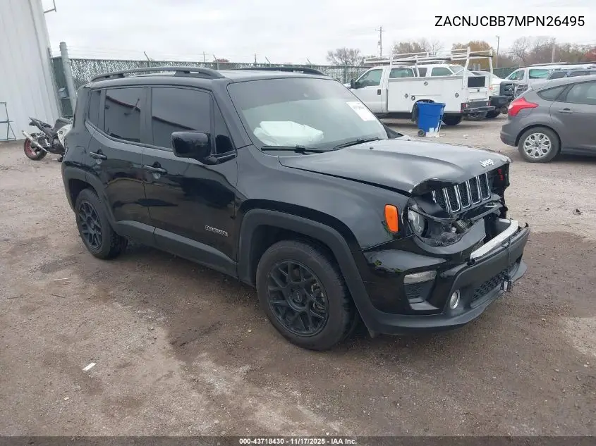ZACNJCBB7MPN26495 2021 Jeep Renegade Latitude Fwd