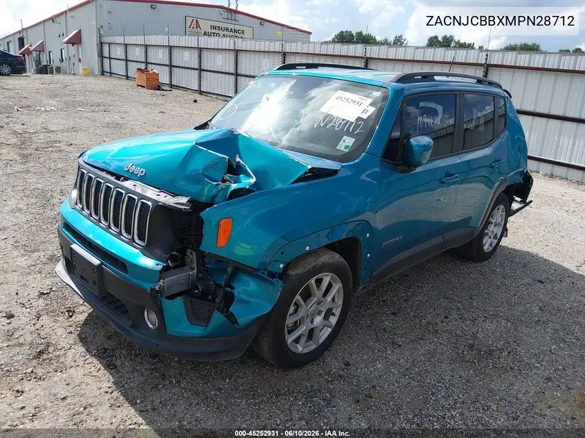 ZACNJCBBXMPN28712 2021 Jeep Renegade Latitude Fwd