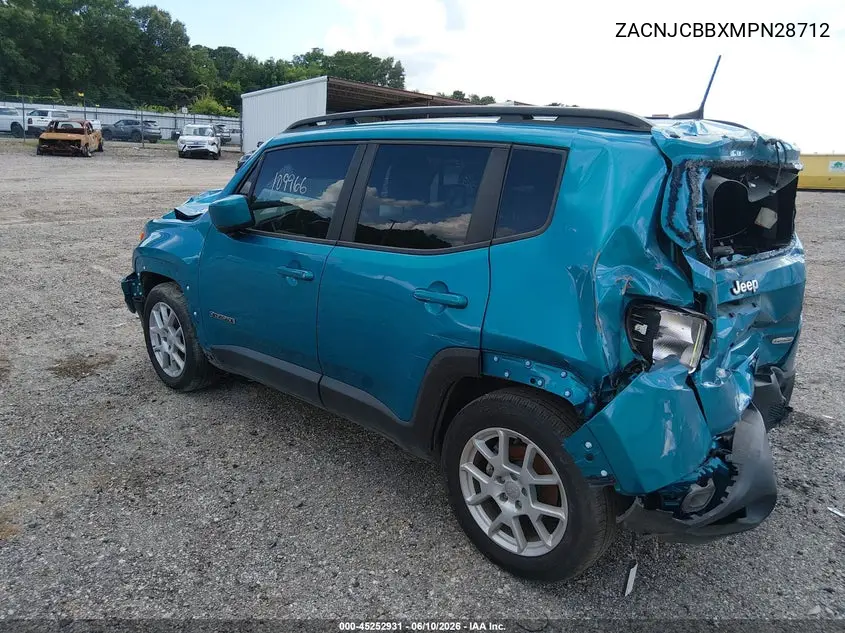 ZACNJCBBXMPN28712 2021 Jeep Renegade Latitude Fwd