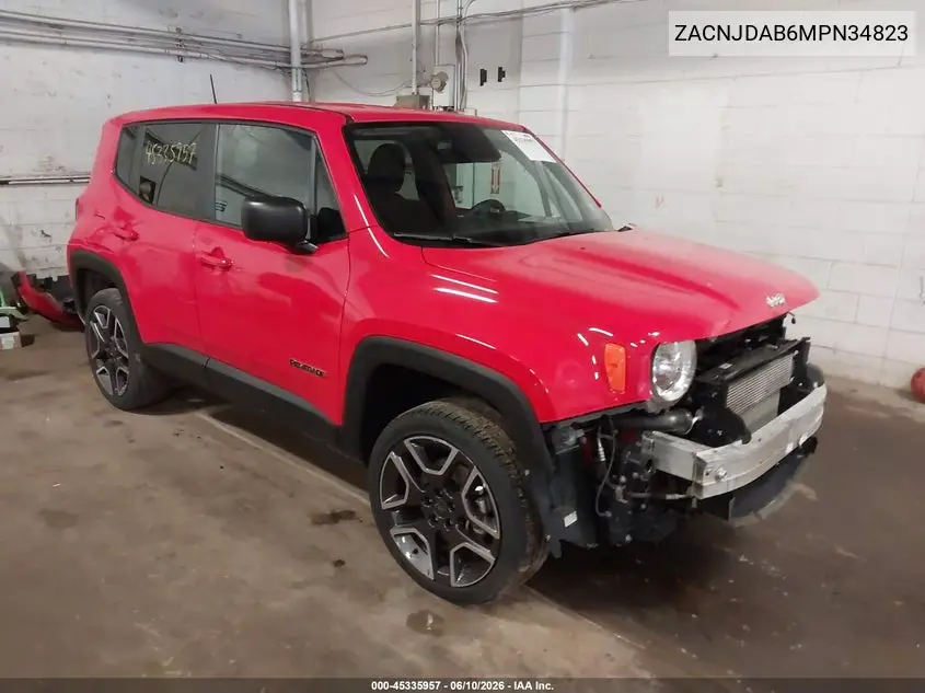 2021 Jeep Renegade Jeepster 4X4 VIN: ZACNJDAB6MPN34823 Lot: 45335957