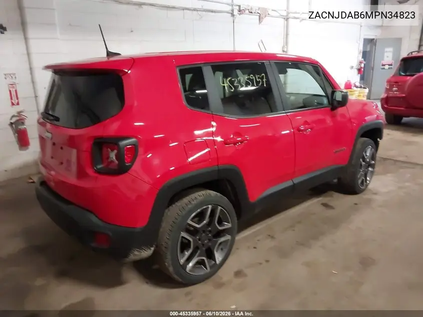 2021 Jeep Renegade Jeepster 4X4 VIN: ZACNJDAB6MPN34823 Lot: 45335957