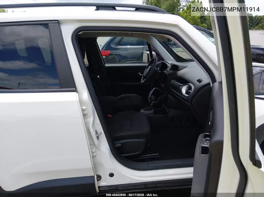 2021 Jeep Renegade Latitude Fwd VIN: ZACNJCBB7MPM11914 Lot: 45402956