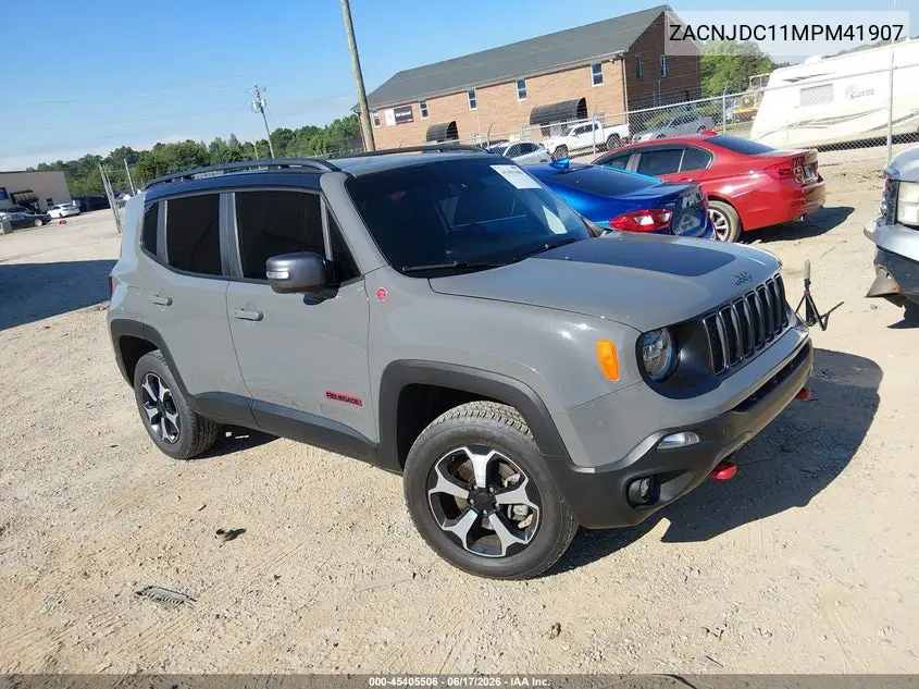 2021 Jeep Renegade Trailhawk 4X4 VIN: ZACNJDC11MPM41907 Lot: 45405506