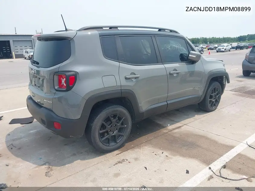 2021 Jeep Renegade Limited 4X4 VIN: ZACNJDD18MPM08899 Lot: 45610799