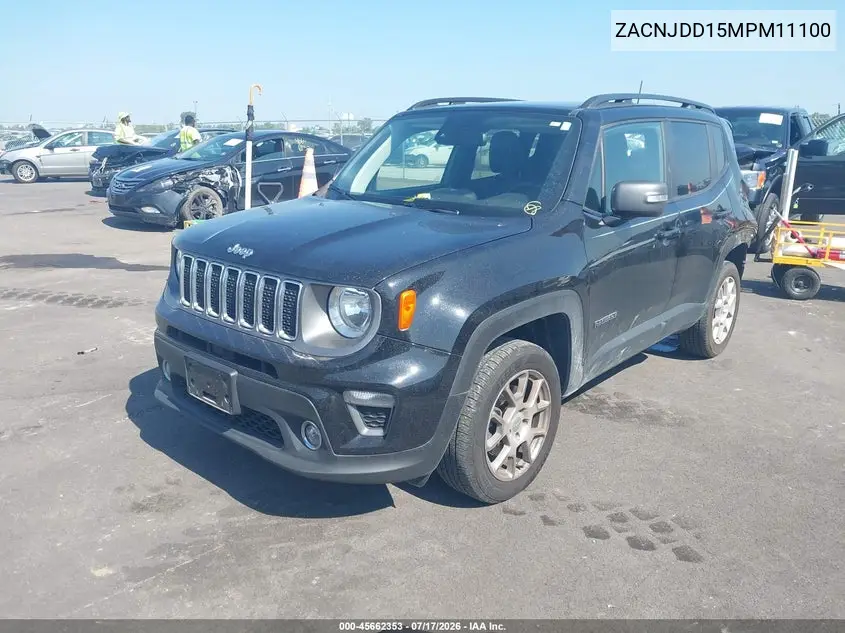 2021 Jeep Renegade Limited 4X4 VIN: ZACNJDD15MPM11100 Lot: 45662353