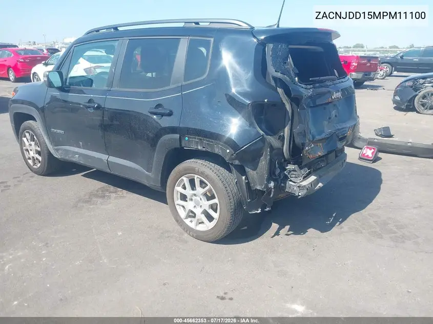 2021 Jeep Renegade Limited 4X4 VIN: ZACNJDD15MPM11100 Lot: 45662353