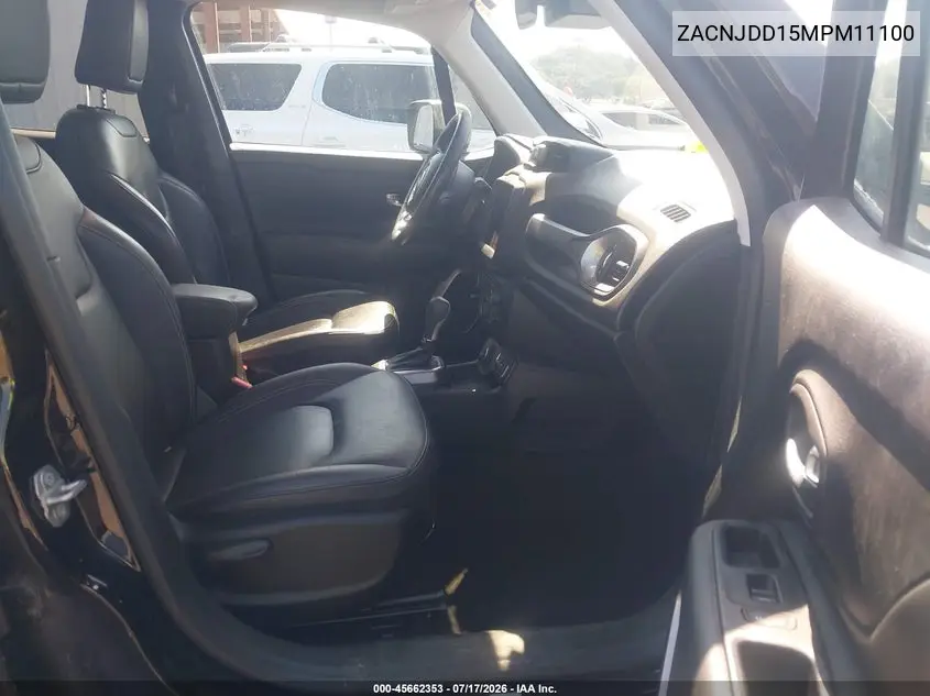 2021 Jeep Renegade Limited 4X4 VIN: ZACNJDD15MPM11100 Lot: 45662353