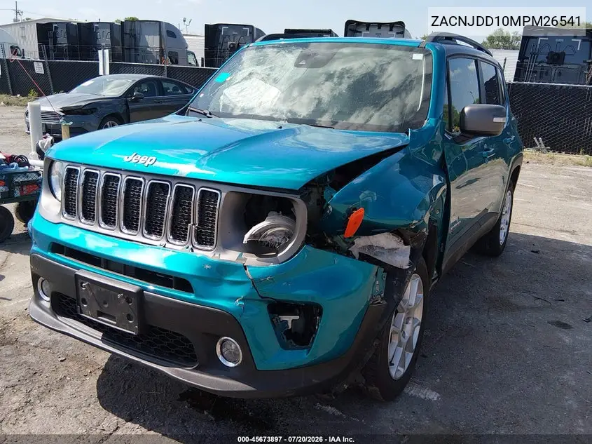 2021 Jeep Renegade Limited 4X4 VIN: ZACNJDD10MPM26541 Lot: 45673897
