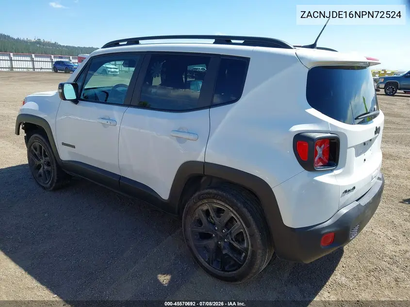 2022 Jeep Renegade Altitude 4X4 VIN: ZACNJDE16NPN72524 Lot: 45570692