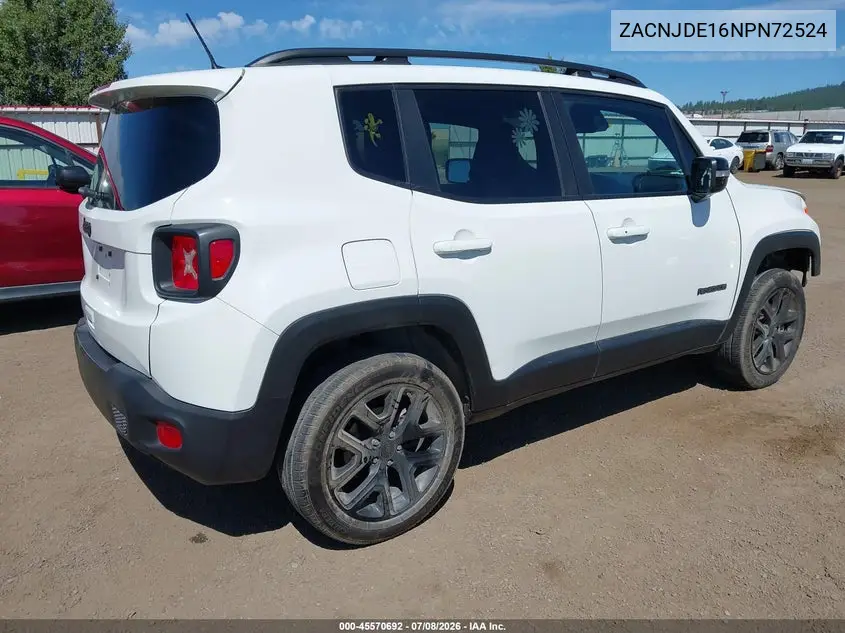 2022 Jeep Renegade Altitude 4X4 VIN: ZACNJDE16NPN72524 Lot: 45570692