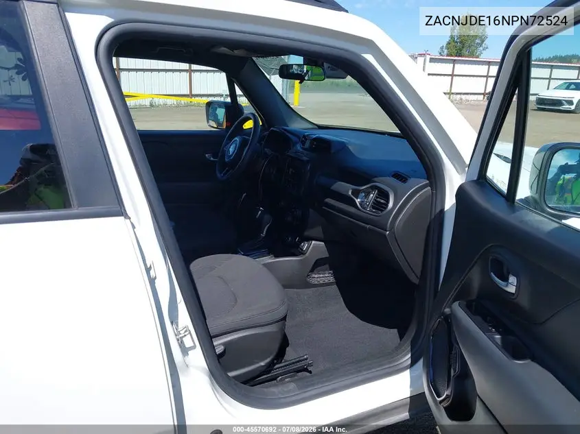 2022 Jeep Renegade Altitude 4X4 VIN: ZACNJDE16NPN72524 Lot: 45570692