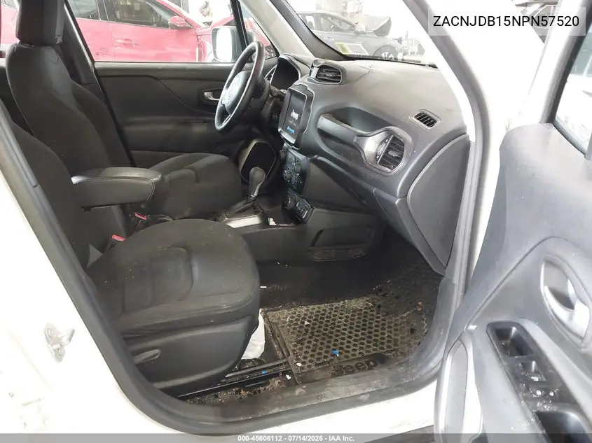 2022 Jeep Renegade Latitude 4X4 VIN: ZACNJDB15NPN57520 Lot: 45606112