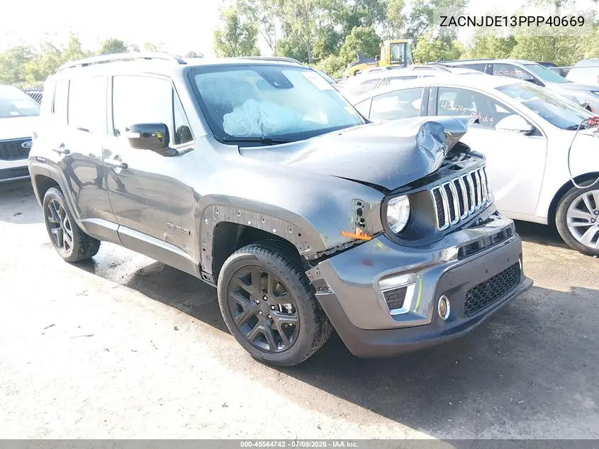 2023 Jeep Renegade Altitude 4X4 VIN: ZACNJDE13PPP40669 Lot: 45564742
