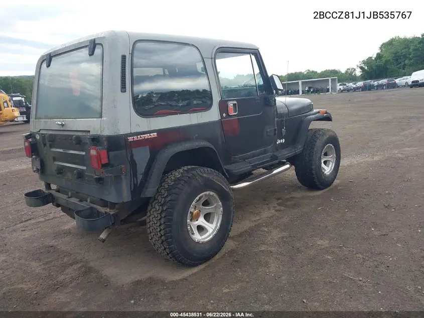 1988 Jeep Wrangler VIN: 2BCCZ81J1JB535767 Lot: 45438531
