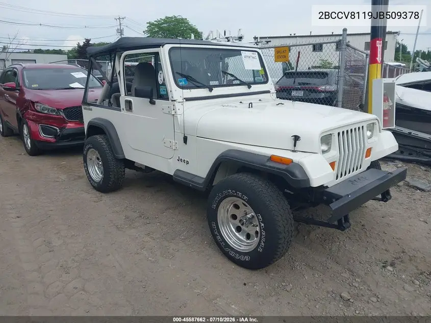 1988 Jeep Wrangler VIN: 2BCCV8119JB509378 Lot: 45587662