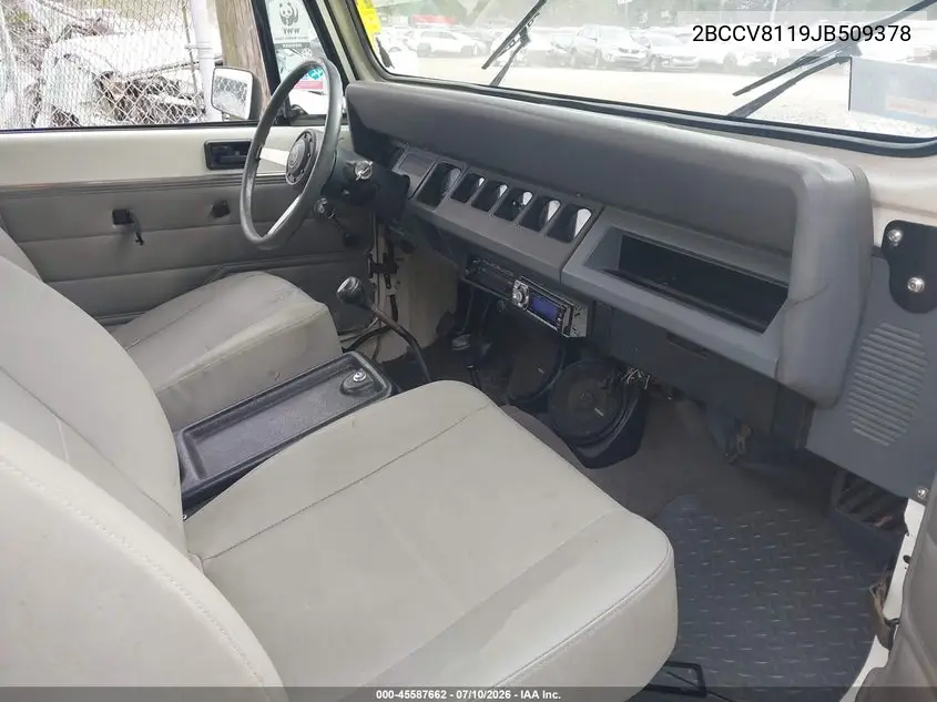 1988 Jeep Wrangler VIN: 2BCCV8119JB509378 Lot: 45587662