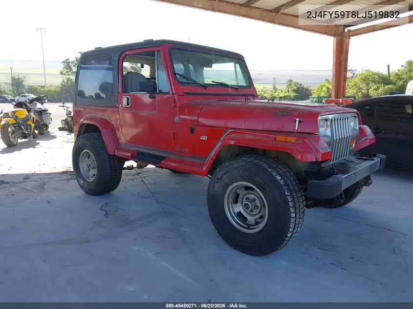 1990 Jeep Wrangler / Yj Laredo VIN: 2J4FY59T8LJ519832 Lot: 45450271