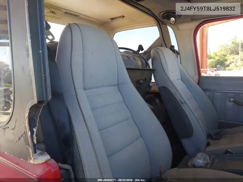 1990 Jeep Wrangler / Yj Laredo VIN: 2J4FY59T8LJ519832 Lot: 45450271