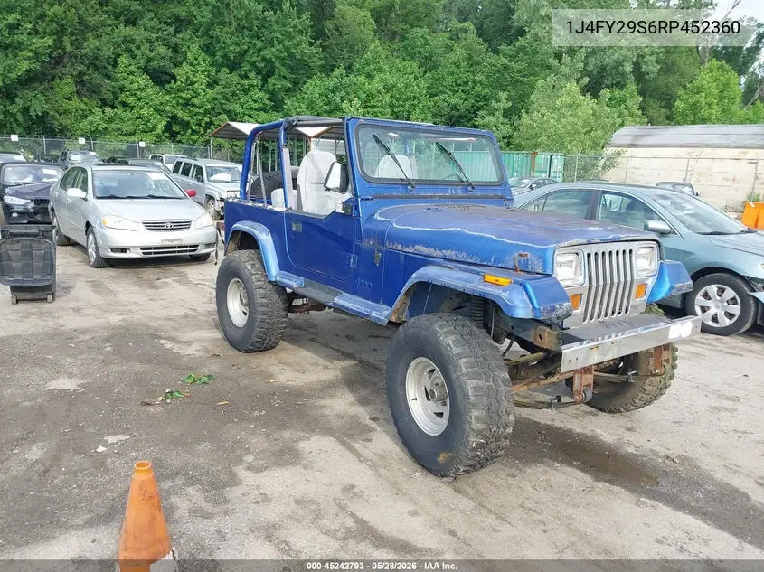 1994 Jeep Wrangler / Yj Se VIN: 1J4FY29S6RP452360 Lot: 45242793