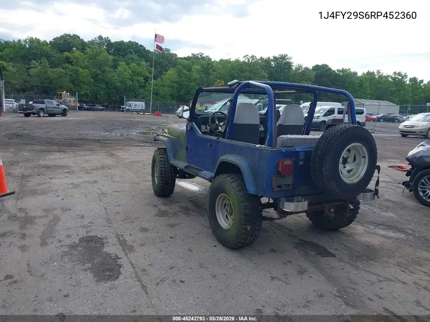 1994 Jeep Wrangler / Yj Se VIN: 1J4FY29S6RP452360 Lot: 45242793