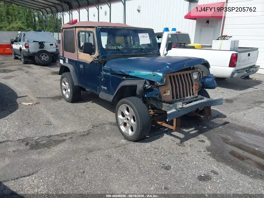 1995 Jeep Wrangler / Yj S/Rio Grande VIN: 1J4FY19P3SP205762 Lot: 45048206