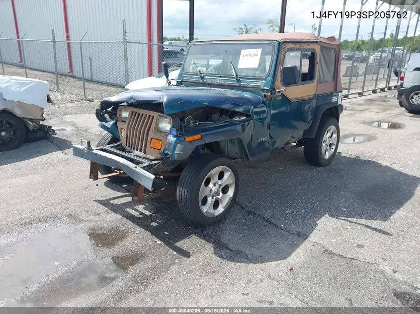 1995 Jeep Wrangler / Yj S/Rio Grande VIN: 1J4FY19P3SP205762 Lot: 45048206